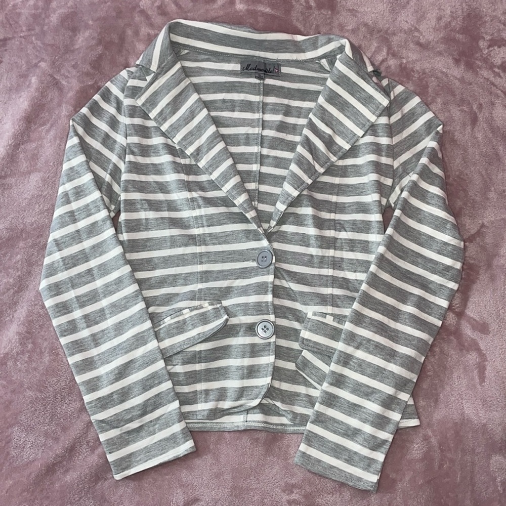 Grey & White Blazer